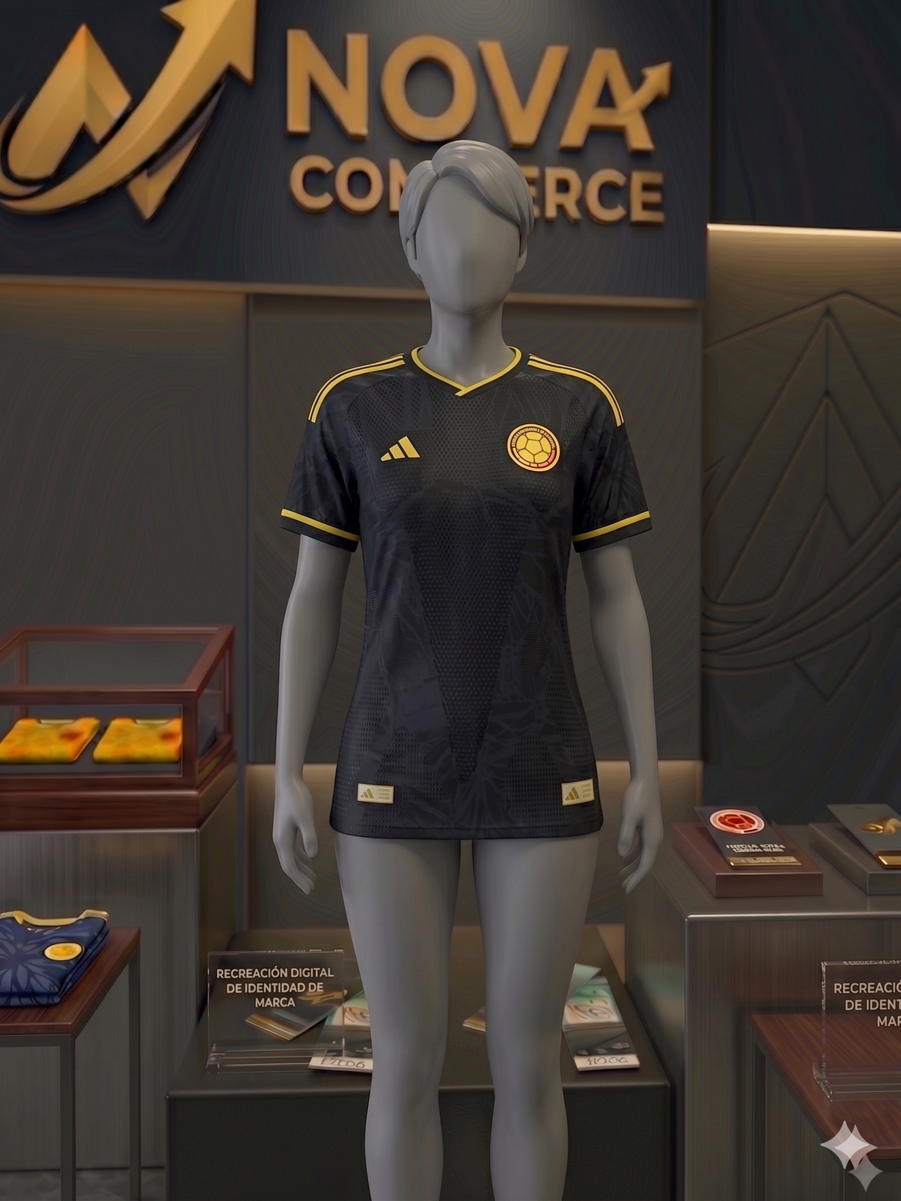 Camiseta Colombia 2026 – Edición Golden ⚫✨