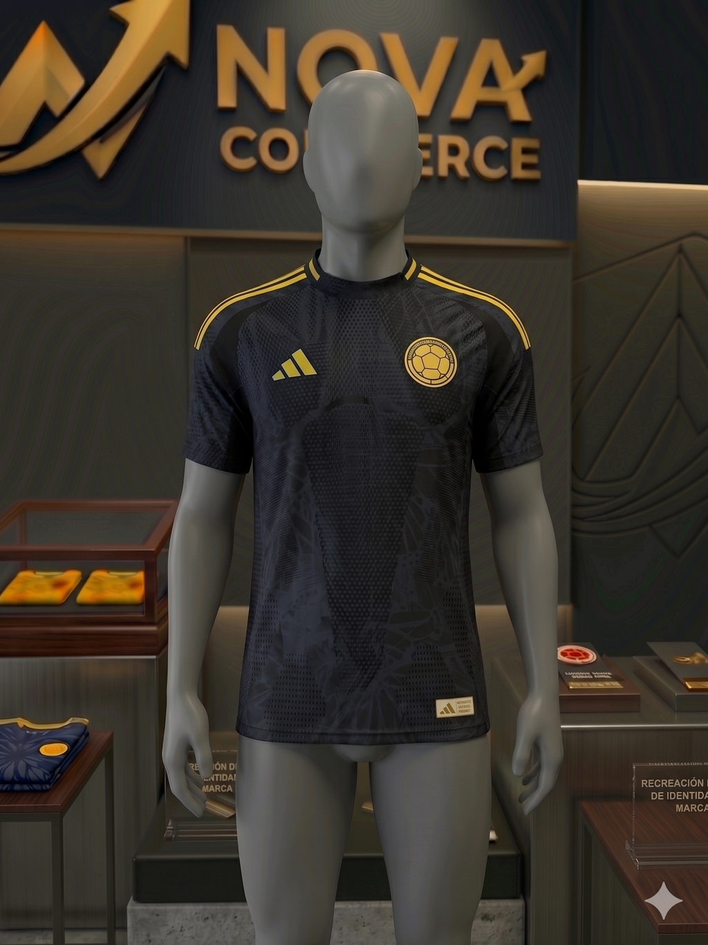 Camiseta Colombia 2026 – Edición Golden ⚫✨