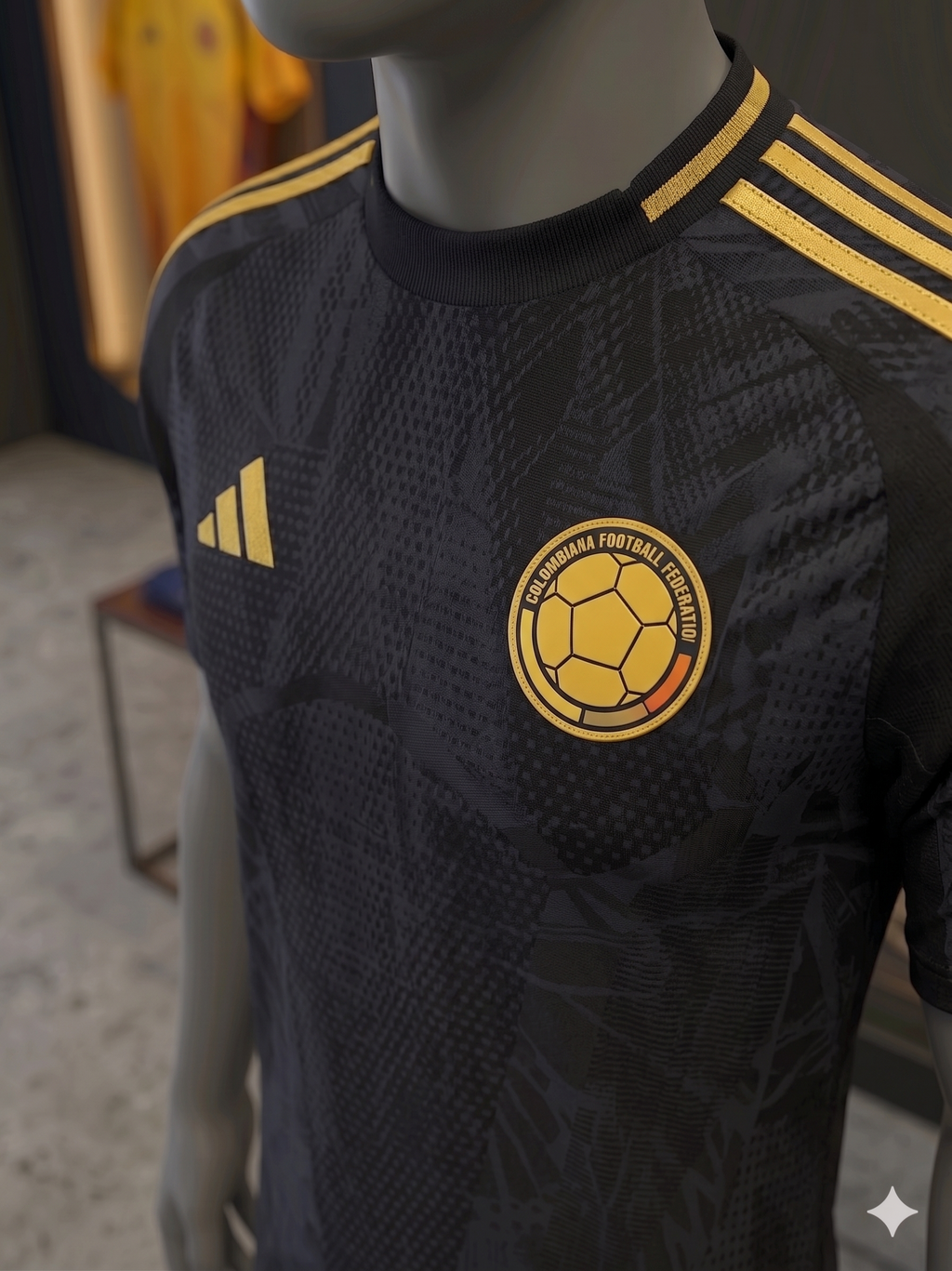 Camiseta Colombia 2026 – Edición Golden ⚫✨
