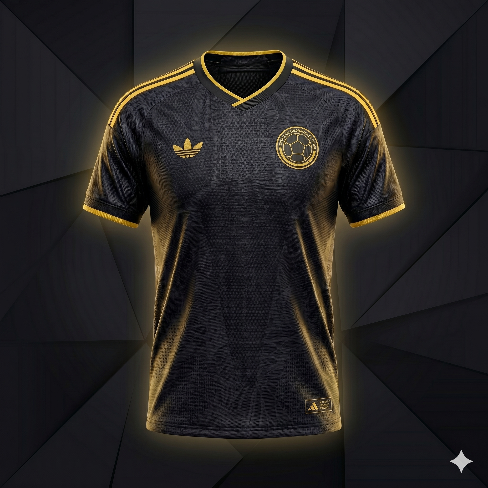 Camiseta Colombia 2026 – Edición Golden ⚫✨